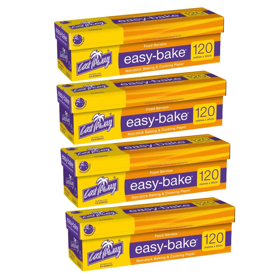 Castaway Easy-Bake Baking Paper 300mm x 120M Carton 4