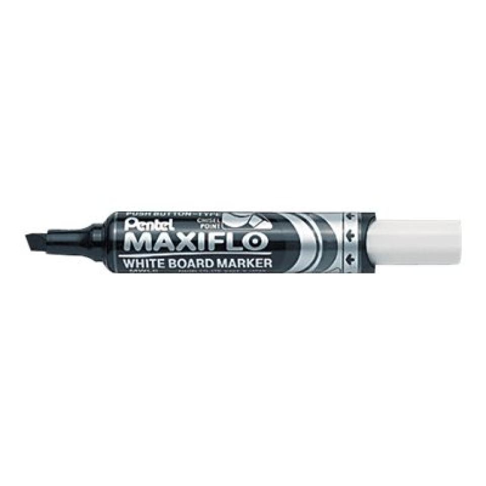 Pentel Mwl6 Maxiflo Whiteboard Marker Chisel Point Black