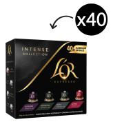 L'OR Espresso Coffee Capsules Intense Collection Box 40
