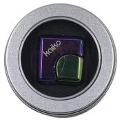Kaiko Square Spinning Cube In Window Tin Oil Slick
