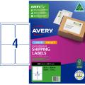 Thumbnail image of Avery Premium White Inkjet Laser Shipping Labels with AveryEco 4UP 50 Sheets 99.1 x 139mm L7169