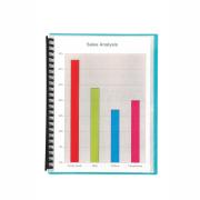 Marbig Display Book A4 Refillable 20 Pocket Clear Front Cover/Green
