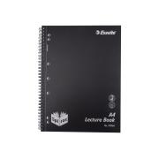 Spirax P906A Lecture Book Side Opening A4 Polypropylene Cover 250 Page Black