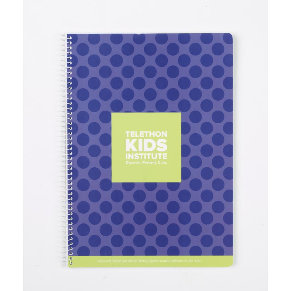 Telethon Kids Institute Spiral Notebook A4 120Page Purple Cover