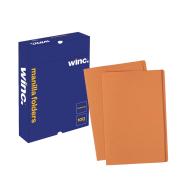 Winc Manilla Folder Foolscap Orange Box 100