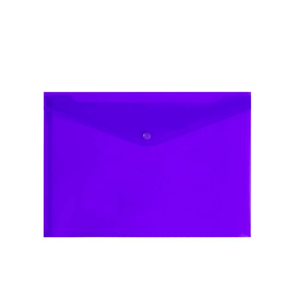 Winc Document Wallet Polypropylene Button A4 Purple Image