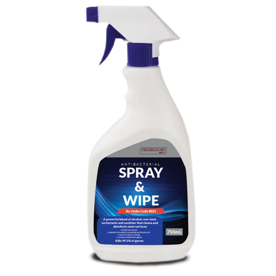 Rosche Antibacterial Spray & Wipe Surface Cleaner Bottle 750ml | Winc