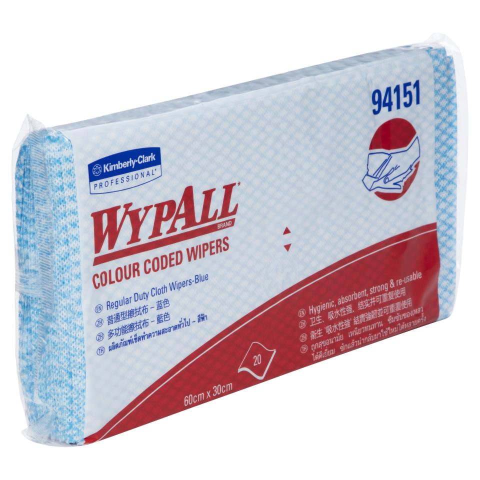 Wypall 94151 Extra Wipers 60cmx30cm Blue Pack 20