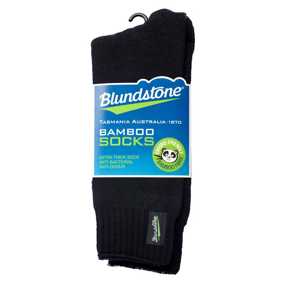Blundstone Sockbamblk Bamboo Socks Black Size 6-10 Pair