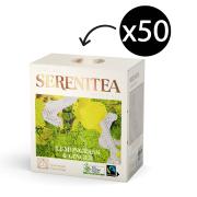 SereniTEA Organic & Fairtrade Lemongrass & Ginger Enveloped Pyramid Tea Bags Pack 50