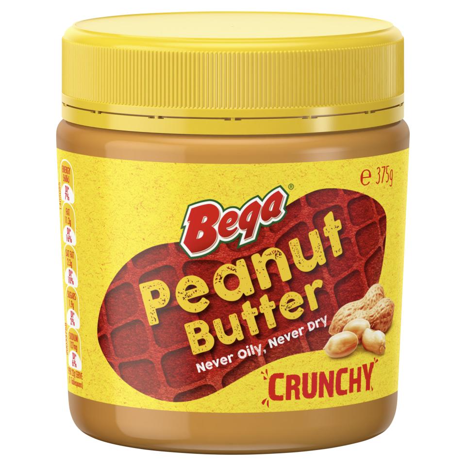 Bega Crunchy Peanut Butter Spread Jar 375g