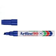 Artline 90 Permanent Marker Chisel Tip 2.0-5.0mm Blue