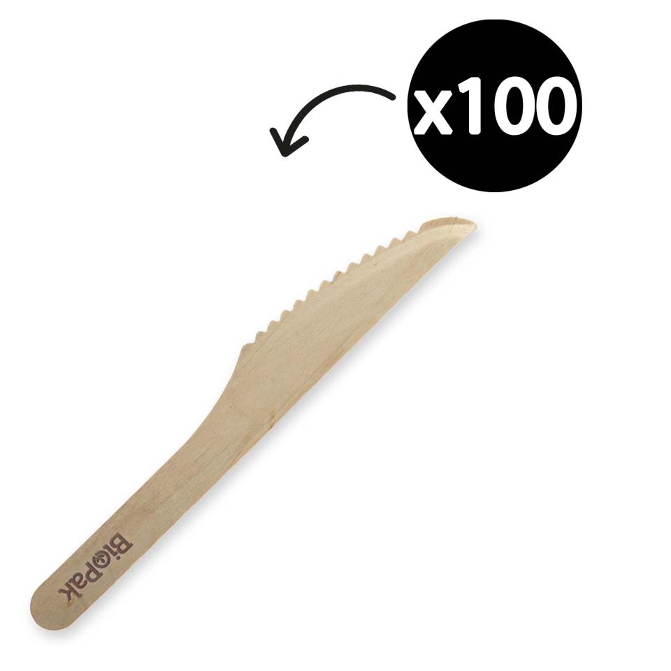 Biopak Wooden Knife Pack 100
