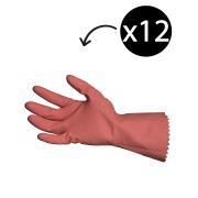 Bastion Rubber Gloves Silverlined Honeycomb Grip Pink Size Small Pack 12