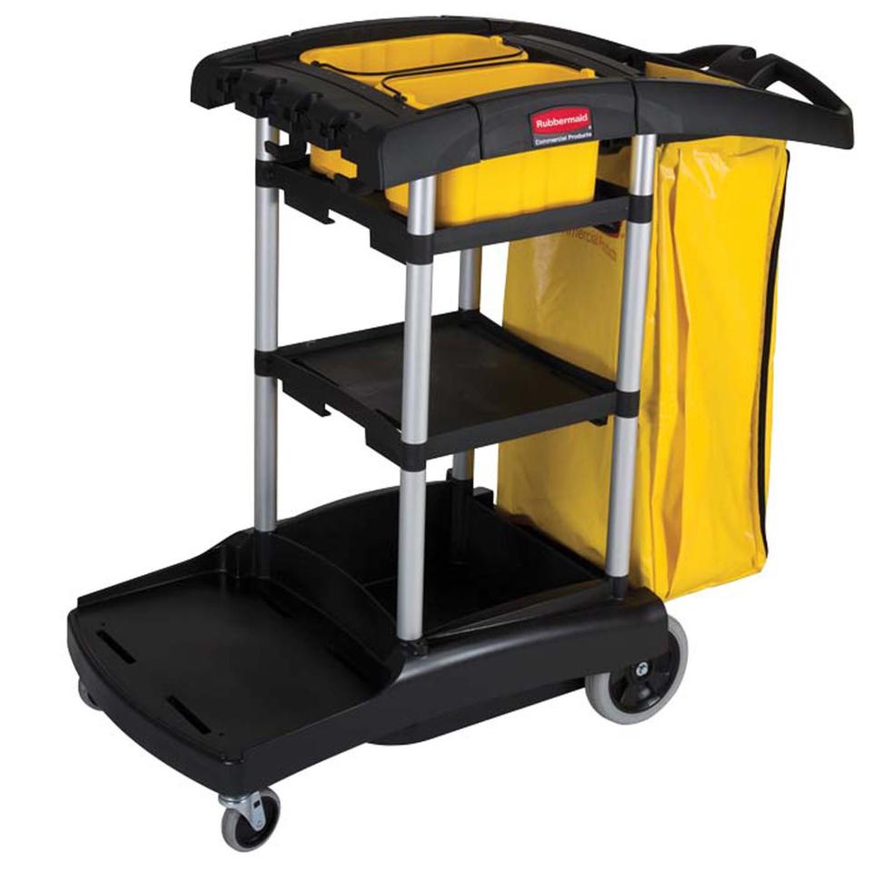 Rubbermaid Commercial Janitorial High Capacity Cleaning Cart Black
