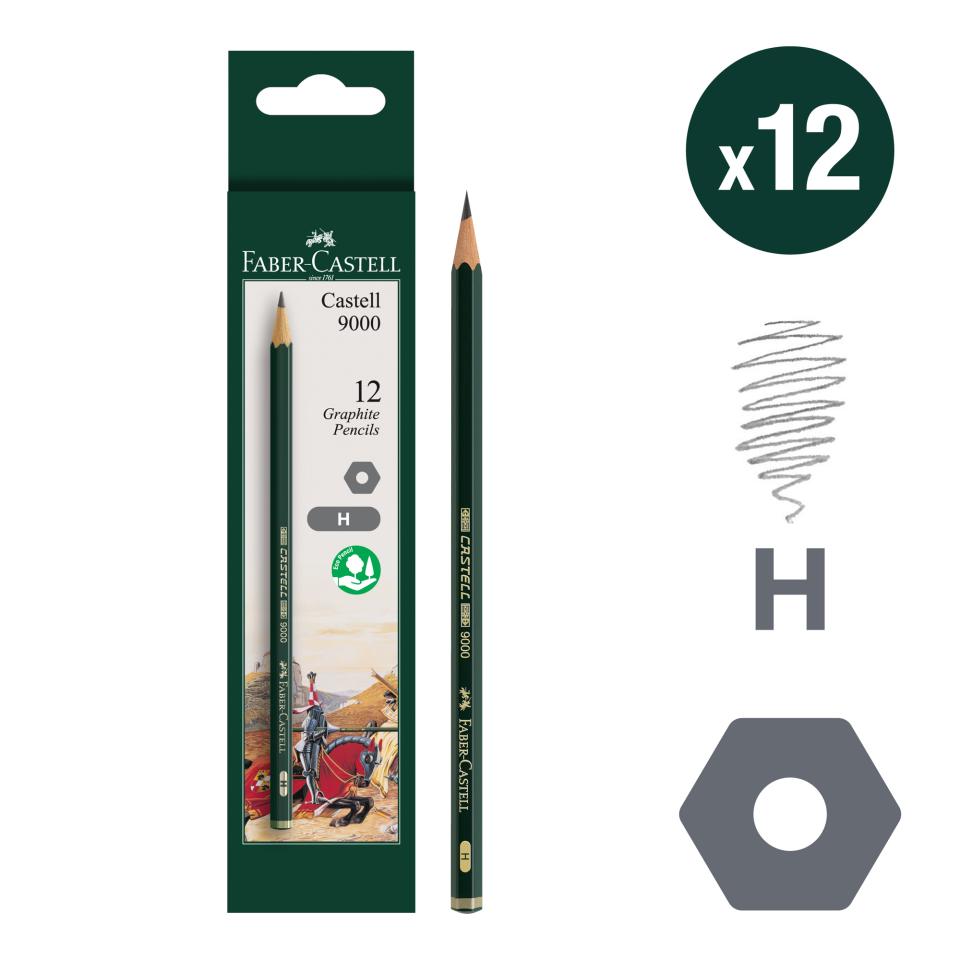 Castell 9000 Graphite Pencil H - Box of 12 Image