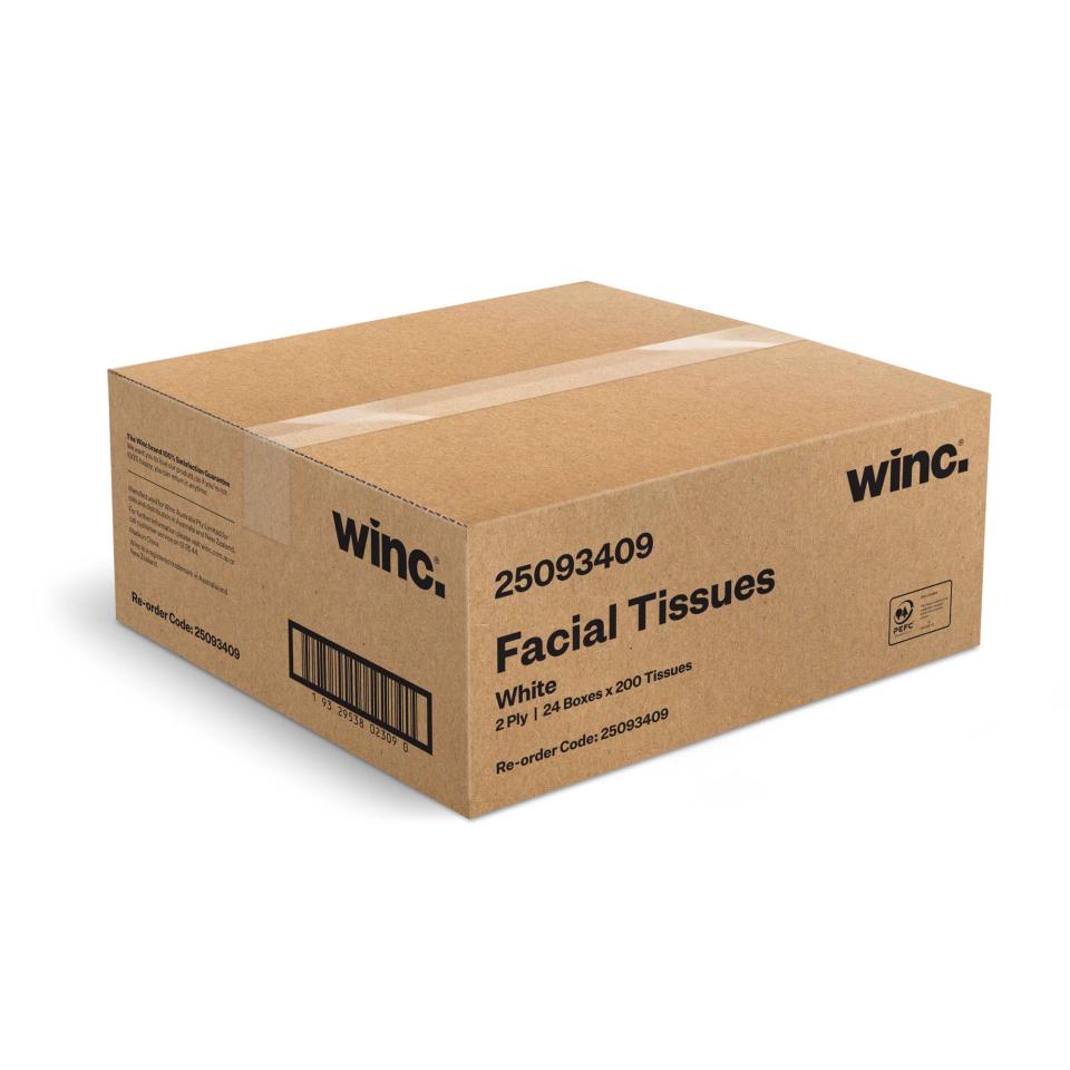 Winc Facial Tissues 2 Ply 200 Sheets Carton 24 Image
