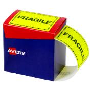 Avery Fragile Label 75 X 99.6mm Fluoro Yellow 750 Labels