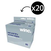 Winc Wet and Dry Screen Wipes Pack 20