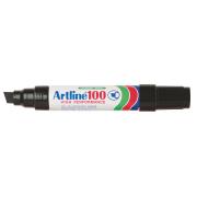 Artline 100 Permanent Marker Broad Chisel Tip 7.5-12.0mm Black