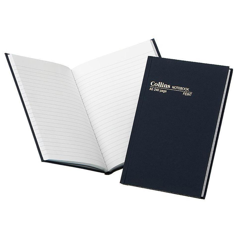 Collins 05600 Notebook A5 240 Page Feint 