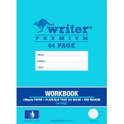 Writer Premium Workbook Plain 1 Side/qld Year 3/4 Ruled 1 Side 64 Pages