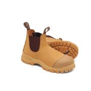 Blundstone 989 Safety Boots Water-resistant Nubuck Elastic Side Wheat