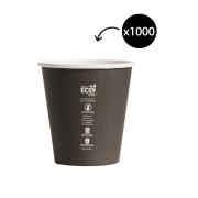Truly Eco Single Wall Coffee Cup 8oz Black Carton 1000