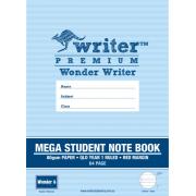 Wonder Writer Eb6585 Mega Student Notebook Qld Year 1 Ruled Red Margin 64 Pages