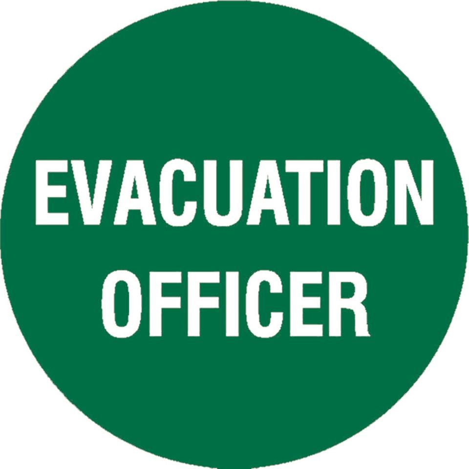 Brady Self Sticking  Hard Hat Emblems - Evacuation Officer Each