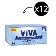 VIVA Rinse & Re-use Towel 40 Sheets Carton 12