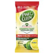 Pine O Cleen Biodegradable Disinfectant Wipes Lemon Lime Yellow Pack 45