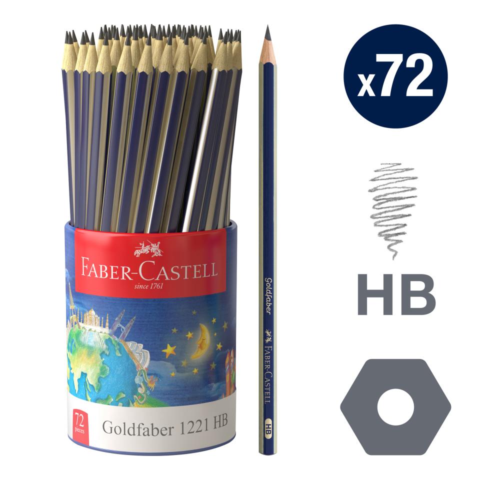 Faber-castell Goldfaber Graphite Pencils HB - Tin Cup of 72 Image
