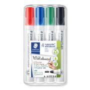 Staedtler 351 Lumocolor Whiteboard Marker Bullet 2.0mm Assorted Colours Set 4