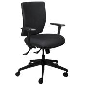 Chair Solutions Team Up 160 Task Chair In Warwick Key Largo Ebony With Adjustable Arms