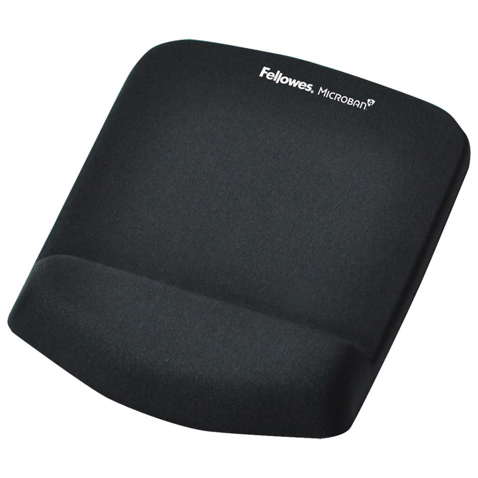 Fellowes PlushTouch Mouse Pad With Wrist Rest Black Winc