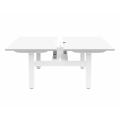 Thumbnail image of Buro Altri Height Adjustable B2B Desk 1800(W)x1600(D)x630-1280(H)mm Sq Leg White Fixed Cable Tray