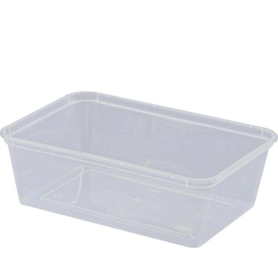 Castaway Takeaway Food Containers Rectangular 750ml 175X120X55mm Clear ...