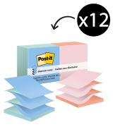 Post-it Pop-Up Notes 76 x 76mm Ultra Alternating Colours Pack 12