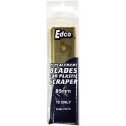 Edco Replacement Blade For Window Scraper 95mm Silver 41010 Pack 10 
