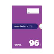Winc Exercise Book A4 QLD Year 2 18mm Ruled 56gsm Red Margin 96 Pages