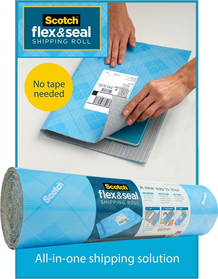 3M Scotch Flex & Seal Shipping Roll – 15 Inches Wide X 20 Foot Long – FS-1520