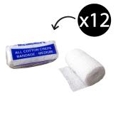 Medicrepe Cotton Crepe Bandage Medium 50mmx1.6m Unstretched Pack 12
