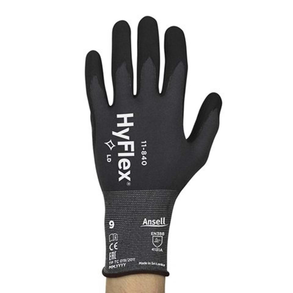 Ansell 11-840 Hyflex Fortix Palm Dipped Gloves Size 10 Pair
