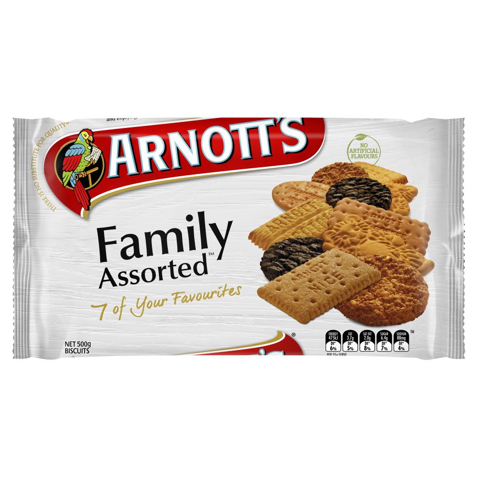Arnotts Family Assorted Biscuits 500g Winc