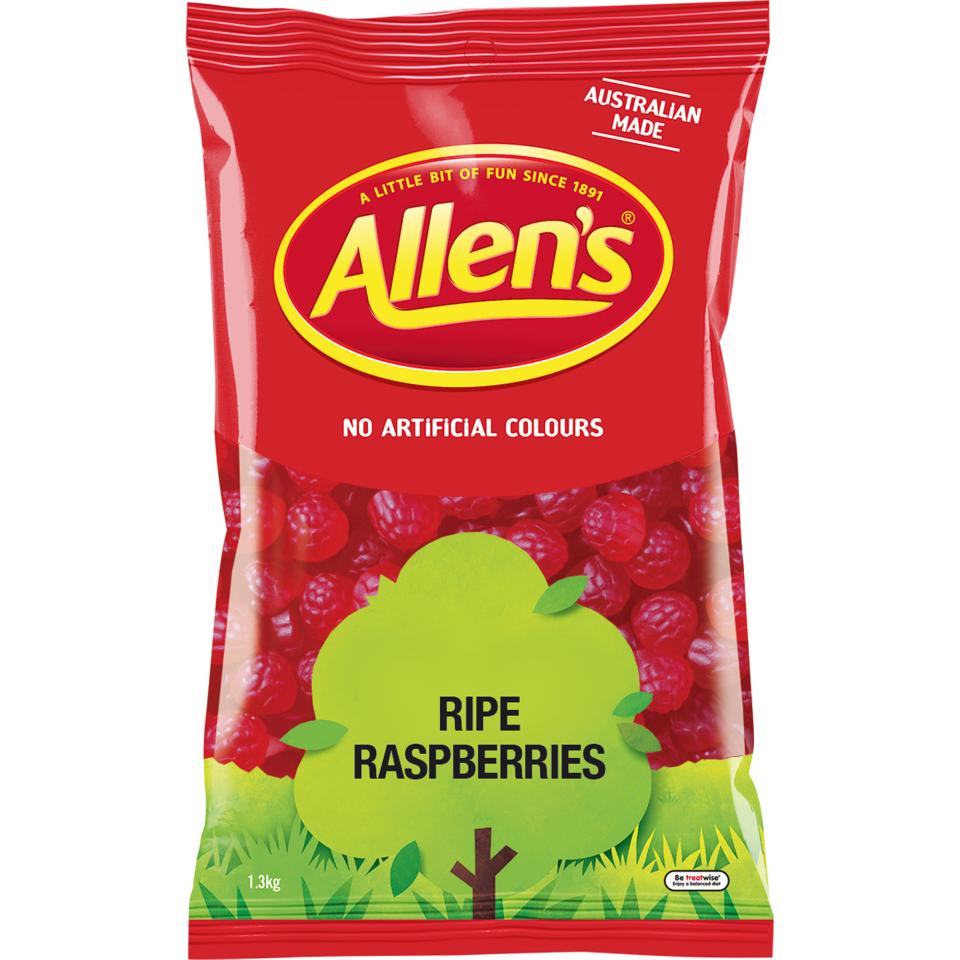 Allens Ripe Raspberries Lollies 1.3kg