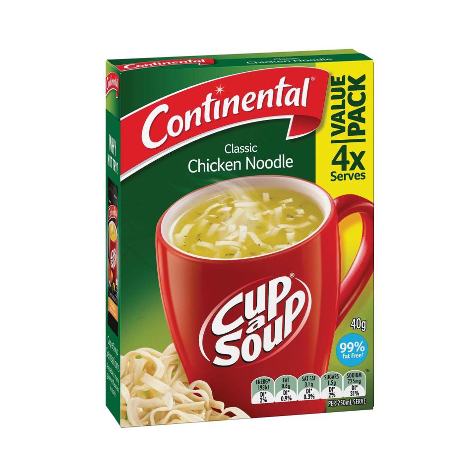 Continental Cup-A-Soup Chicken Noodle 40g Pack 4