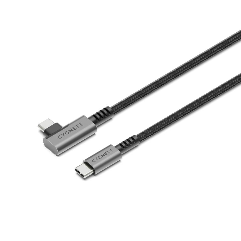 Cygnett Unite Right-angle USB-C To USB-C Usb 3.1 Gen2 Cable 1m Black Image