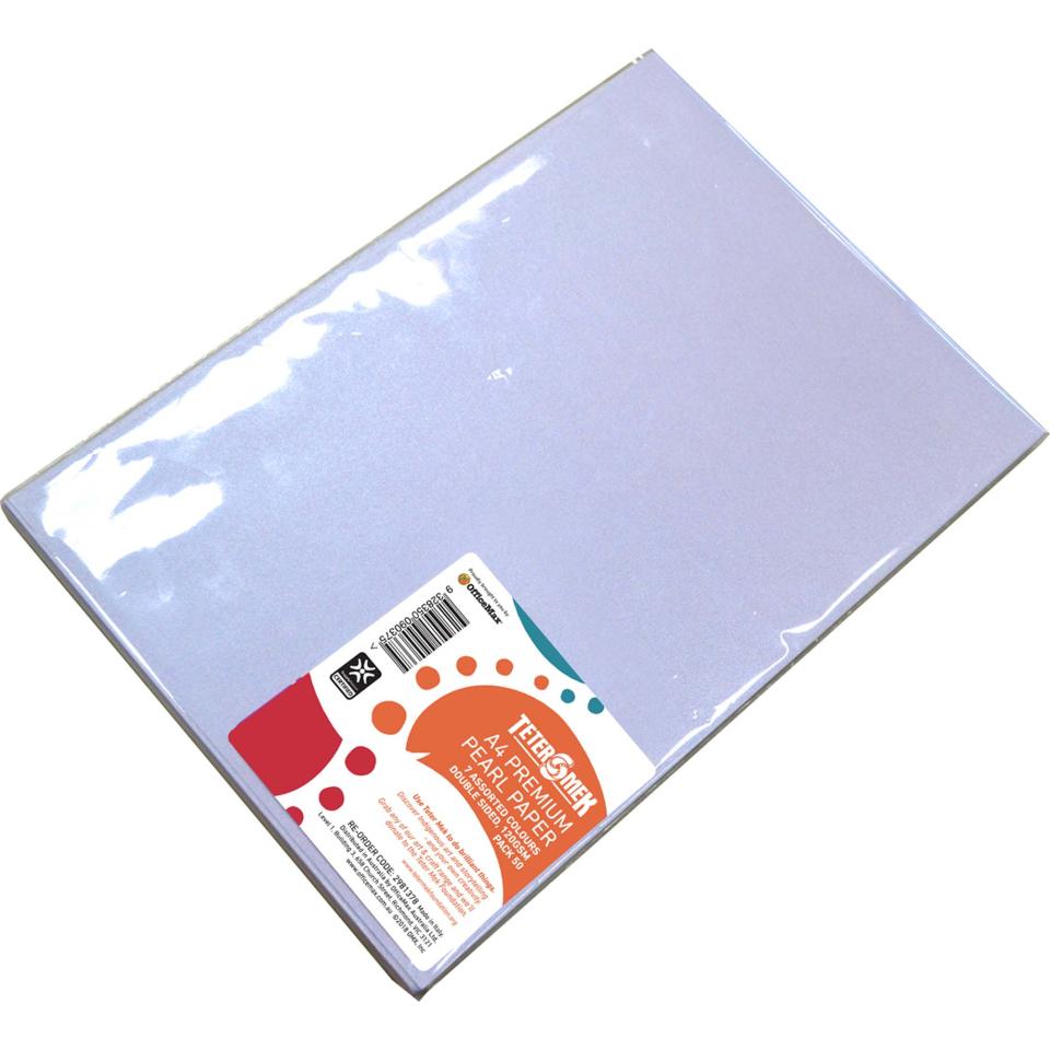 Teter Mek A4 120gsm Double Sided Premium Pearl Paper Pack 50 Image