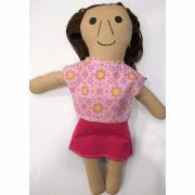 Kurrajong Aboriginal Products Contemporary Aboriginal Girl Doll Handmade Soft Fabric 38cm